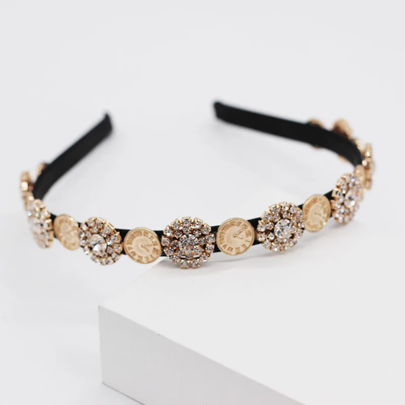 Тонкий головные повязки с драгоценными камнями в стиле барокко драгоценный