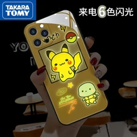 takara tomy pokemon pikachu illuminated phone case for iphone 6s78pxxrxsxsmax1112pro12min phone couple case cover