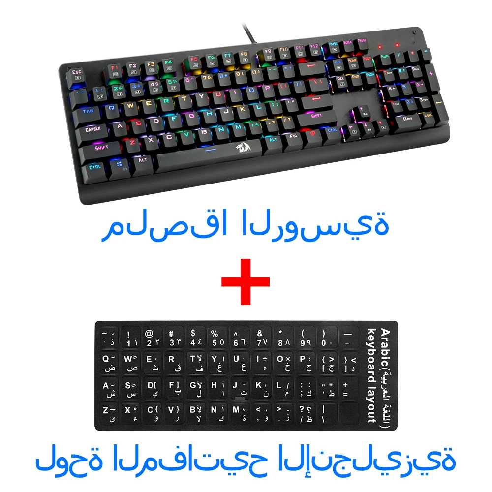 Redragon, новинка, K581, RGB, USB, Механическая игровая клавиатура, синий переключатель, светодиодная подсветка, 104 ключ, Проводная компьютерная игра, FPS, мопс, Overwatch - Цвет: K581RGB SA