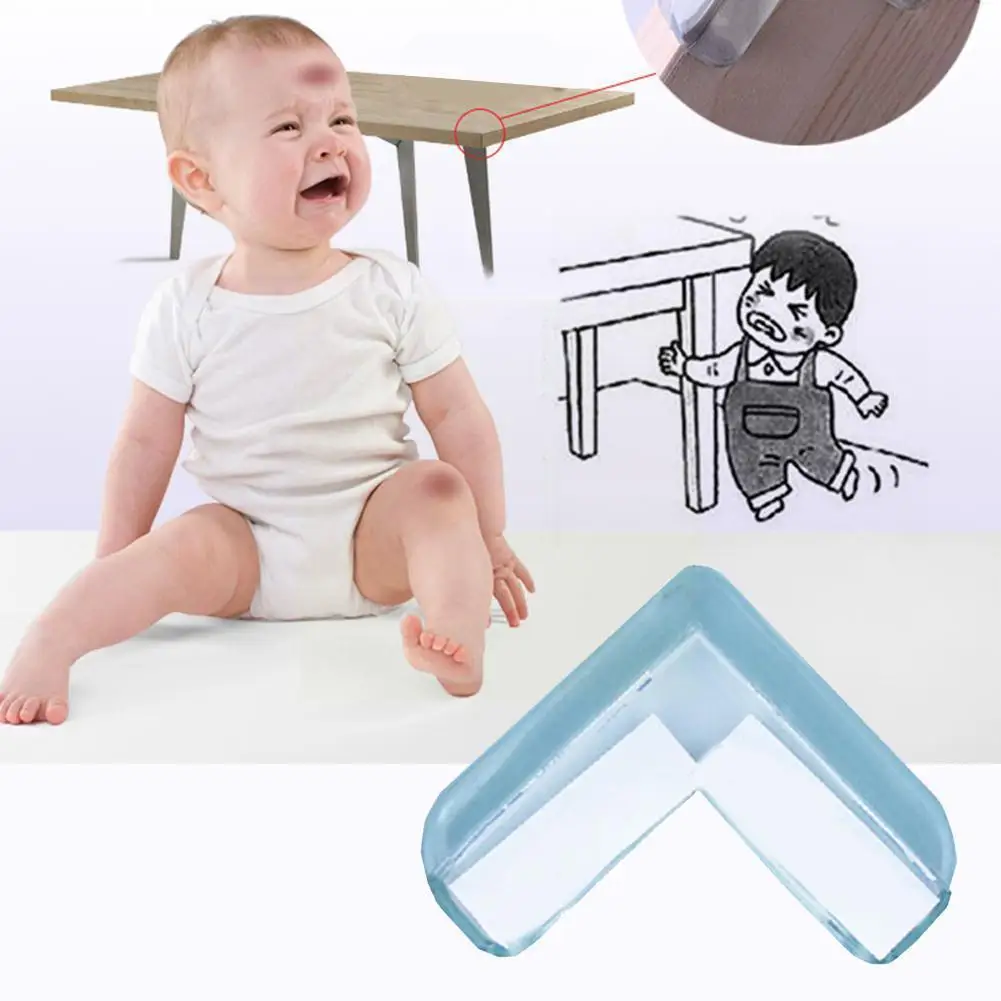 

4pcs Kids Safety Corner Protector Soft Pvc Desk Table Children Corner Protection Protect Cover Safety Safe Edge Cushion Gua X3R1