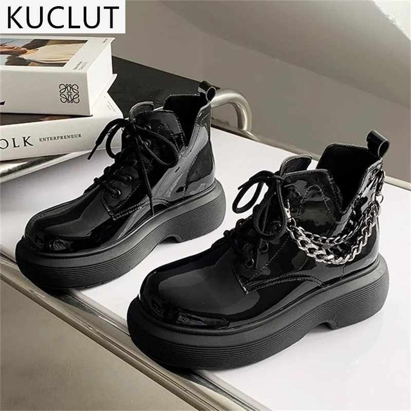

92021 New Women Boots Fashion Black Women Ankle Boots Zipper Autumn Winter Shoes Women Female Platform Female Casual Booties
