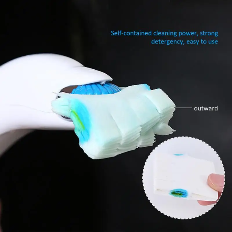

disposable Toilet Cleaner Brush Bathroom Cleaner Handle+Hanger+12 Refill Cleaning Tool With Tweezers Scrubber Brush