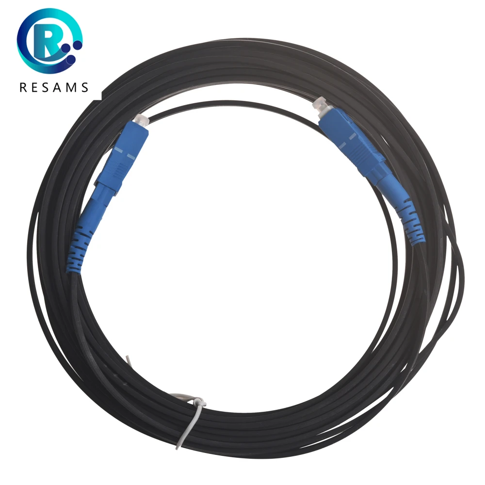 Resams  FTTH  Low  Loss  And  High  Quality  Affordable  Armored  Simplex   Optic  Anatel  Fiber  Optical Drop Cable Patch Cord