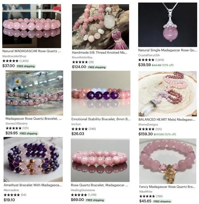 Натуральный камень Мадагаскарские бусины из розового кварца для детской модели дизайнерская нить