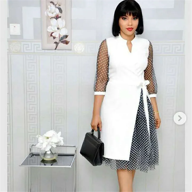 Женское платье большого размера повседневные платья 2XL с v-образным вырезом