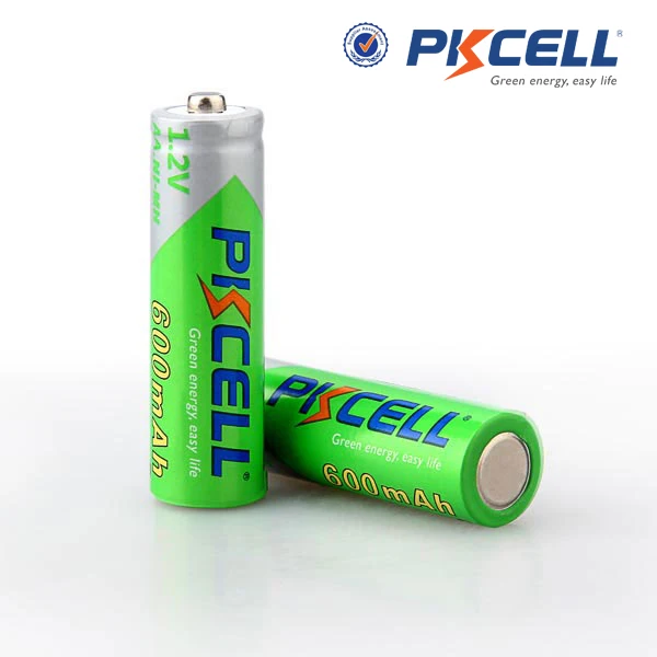 

PKCELL 1200 Cycle 1.2V Nimh AA 600mah 12V Battery AA 600mAh Rechargeable Battery for toys