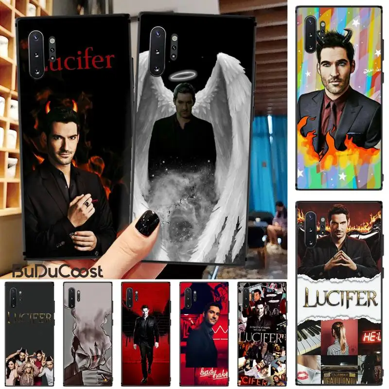 

Chenel Tom Ellis Lucifer Black Soft Shell Phone Case Capa For Samsung Galaxy A50 A70 A20 A30 Note9 8 Note7 Note10 Pro