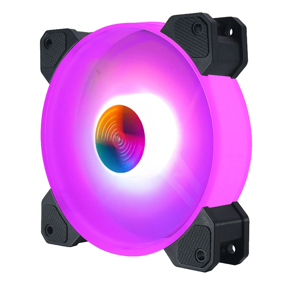

3pcs/set Home Office For Desktops Heat Dissipation Colorful RGB RC Control Adjustable Speed Multifunction Computer Cooling Fan