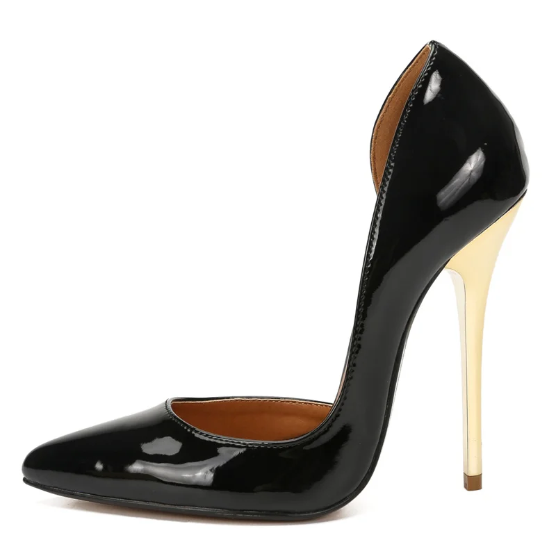Hey Si Mey/женские туфли на высоком каблуке 13 см туфли-лодочки D'Orsay с острым носком красные, черные туфли-лодочки женские свадебные туфли от AliExpress RU&CIS NEW
