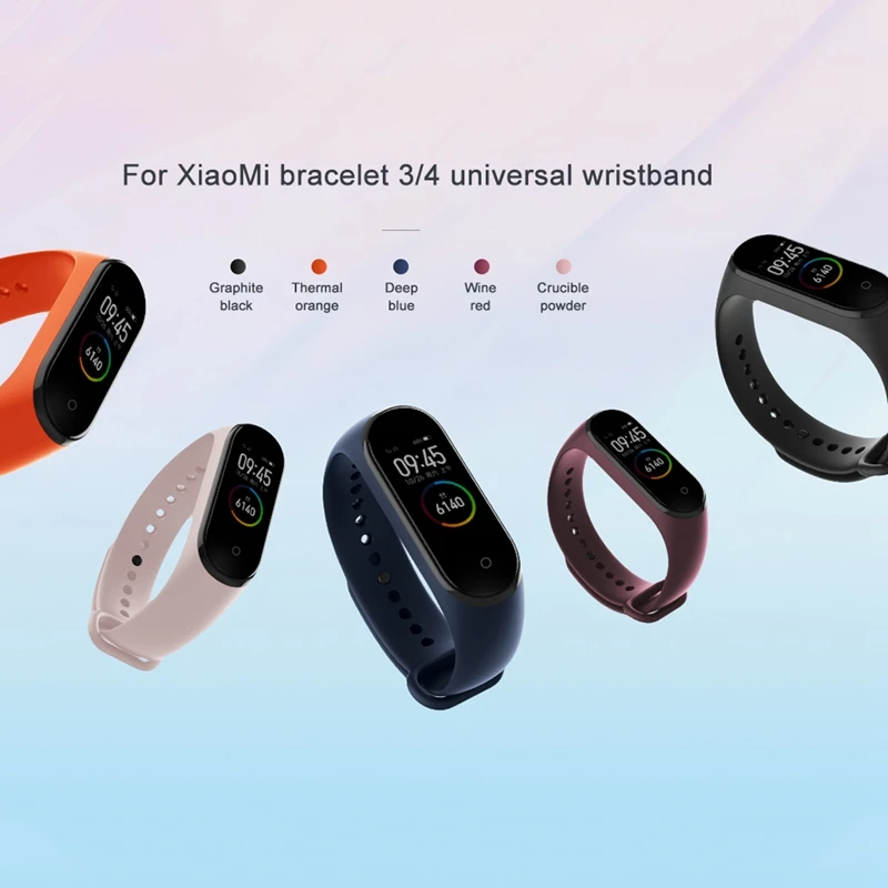 Официальный Xiaomi Mi-браслет, 3 ремешка, силиконовый универсальный браслет, Xiaomi Mi-браслет, 4 ремешка, аксессуары для умных часов