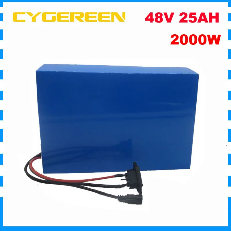 Литиевая батарея для электрического велосипеда 2000 Вт 48 В 25 Ач 30 комплект батарей