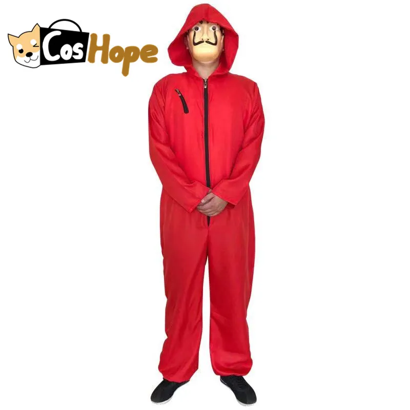 La casa de papel Cosplay Paper House Costume Salvador Dali Cospaly Money Heist Jumpsuit Mask Coverall Jumpsuits Halloween | Тематическая