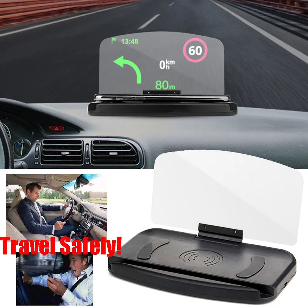 Автомобильный проектор Hud мобильный навигатор держатель смартфона Gps-дисплей Hd