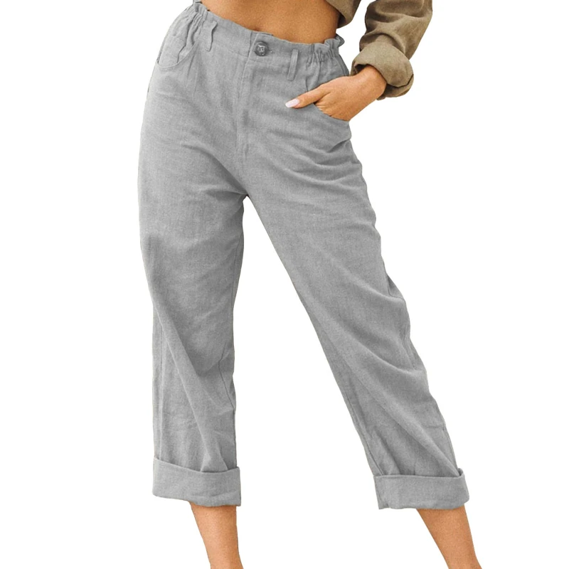 

Simple Ladies Trousers 2020 Spring Summer Autumn Casual Lady Pants Women High Waist Comfortable Solid Color Pants