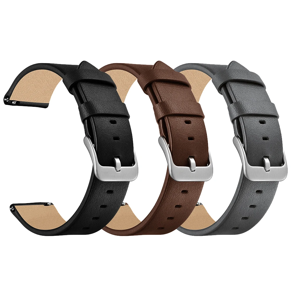 

For Samsung Galaxy Watch 22mm Universal Strap Band 46mm S3 Leather Wrist Strap for Huawei watch gt Huami Amazfit 2 2S watchband