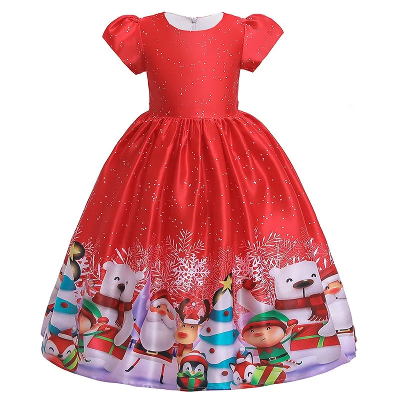 Baby girl silk princess dress for wedding party kids clothes big children fashion christmas costume | Детская одежда и обувь