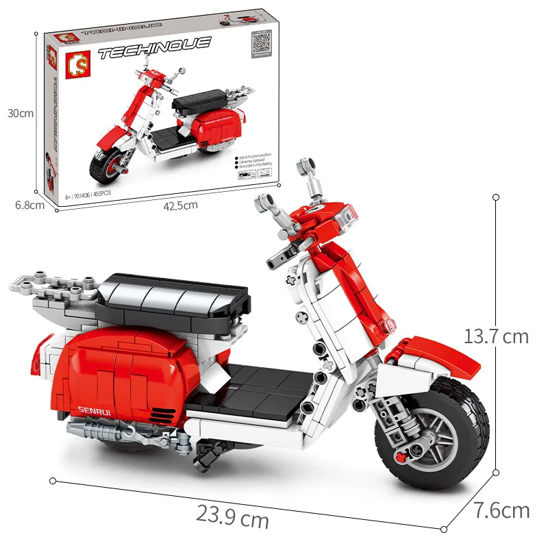 

SEMBO Motorcycle Model DIY Kids Bricks Assembled Toys Street View Technic Motorcross Motorbike Building Blocks Birthday Gifts