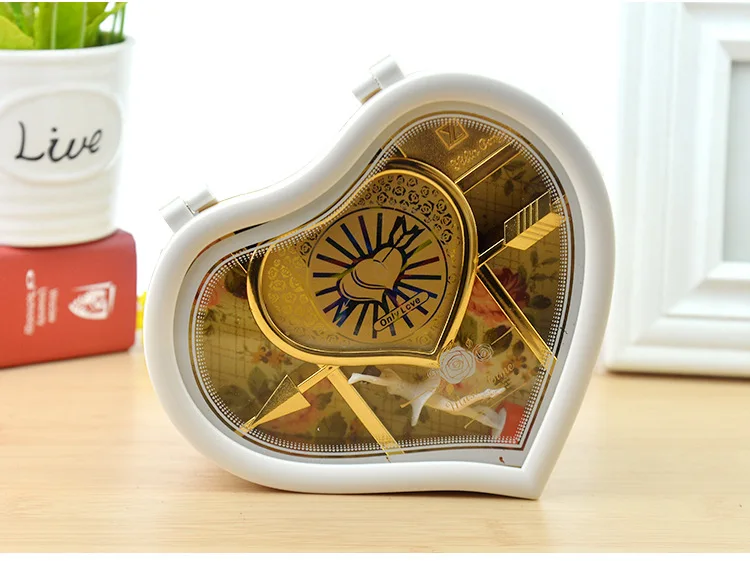 Музыкальная шкатулка в форме сердца Танцующая балерина для девочек карусель