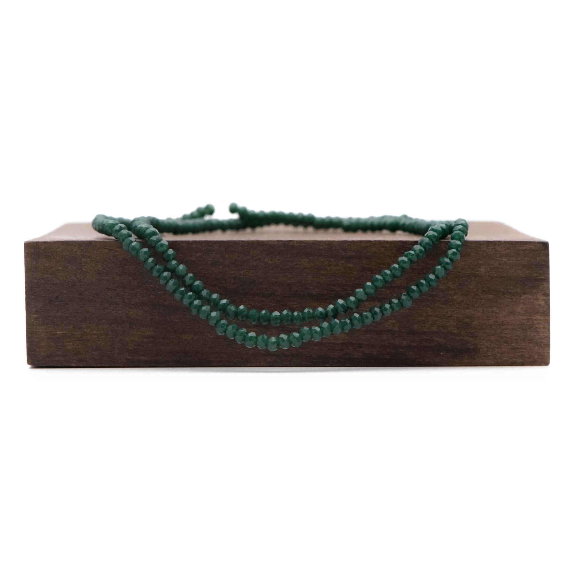 

Crystal Glass Rondelle Faceted Tiny beads 3mm, Dark green (#BZ99-17) (A set of 190 beads)