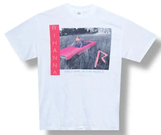 Рианна только девушка в мире громкий тур белая футболка|Мужские футболки| |