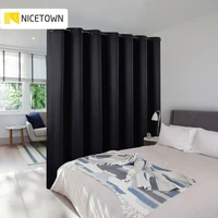 nicetown 1pc room divider curtain block out total privacy ready made for cafe office hotel fitting room light curtain