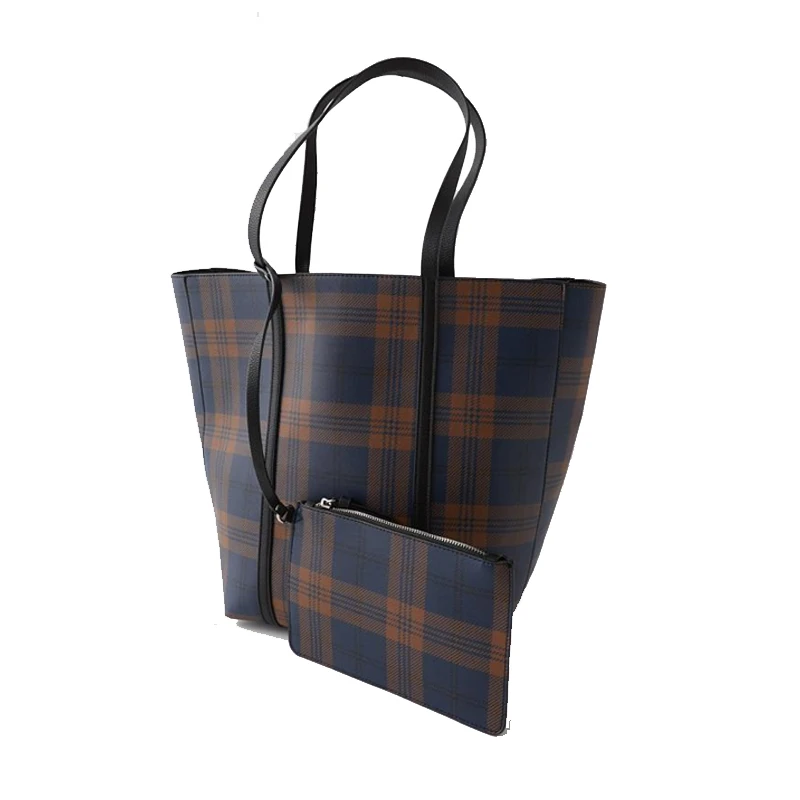 

New Chic Women Colorful Plaid Handbag Big Capacity Shoulder Bags Designer Vintage Female Shopping Bags Ladies Casual Tote Bags