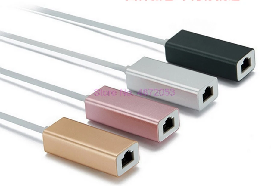 100 шт. Внешний проводной USB C Ethernet адаптер Сетевая карта Type к RJ45 Lan для MacBook Win 7/8/10