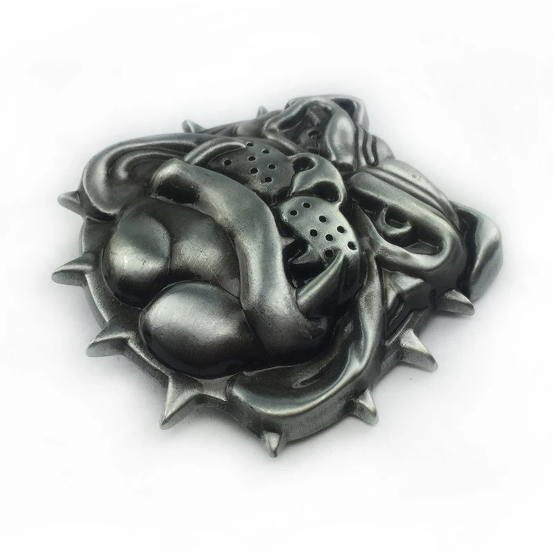 Модная стильная мужская пряжка для ремня в виде головы собаки 3D ковбойская