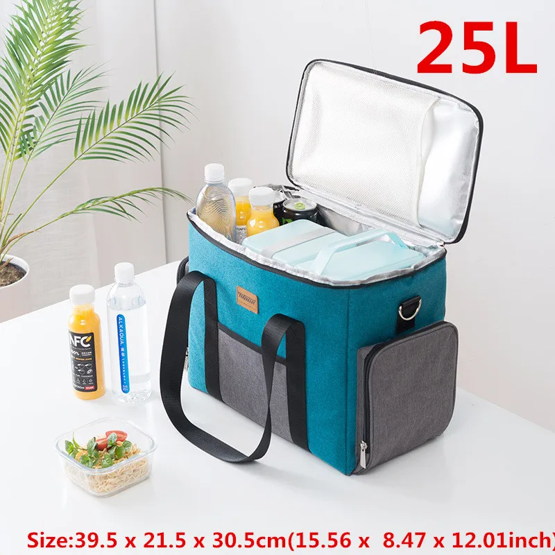 25 л очень большая изолированная сумка холодильник Портативная через плечо