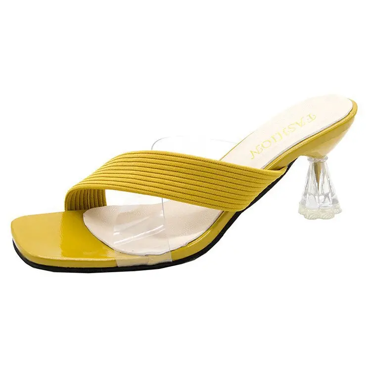 

Fine High Heels Sandals Footwear Cross-tied Ankle Strap Summer Sandals Shoes Women 2021 Female Sexy Sandalias De Mujer