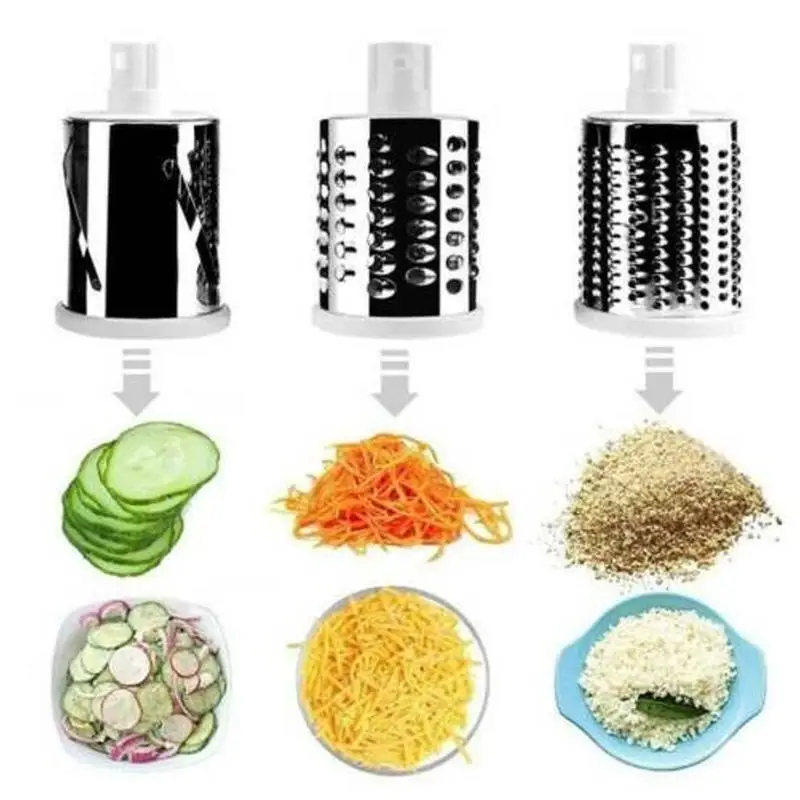 

Multifunctional Vegetable Hand Drum Rotary Grater Slicer Chopper Slicer Kitchen Cheese Manual Accessories X8F4