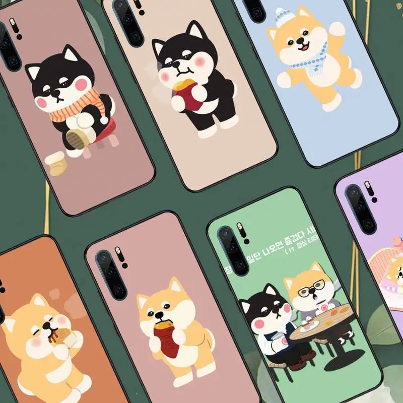 

Cute Shiba Inu Corgi Phone Case For Huawei honor Mate P 9 10 20 30 40 Pro 10i 7 8 a x Lite nova 5t