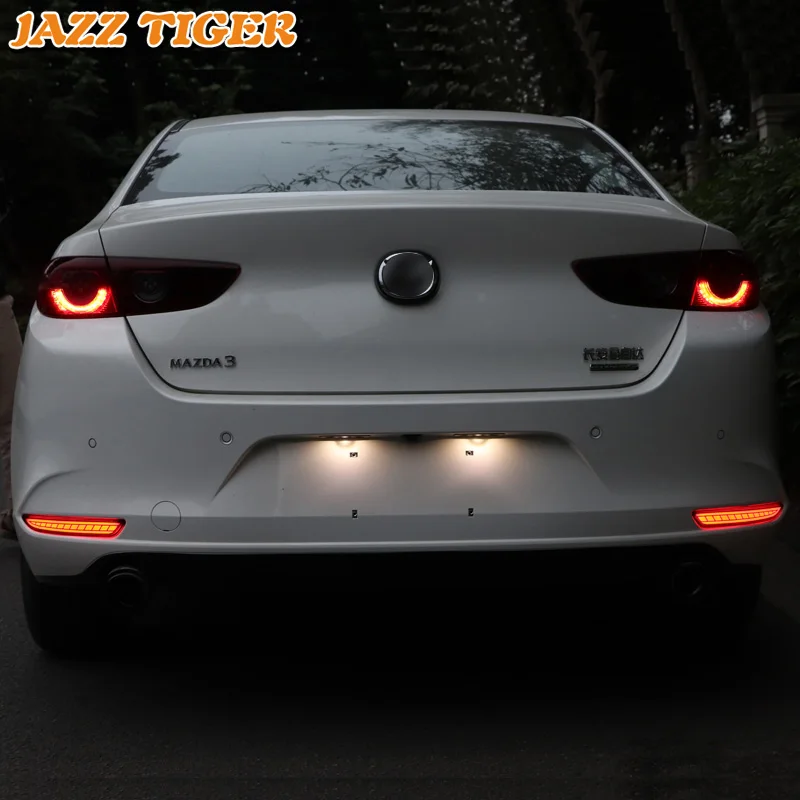 Джаз тигр 2 шт. автомобиля светодиодный задний противотуманный фонарь стоп