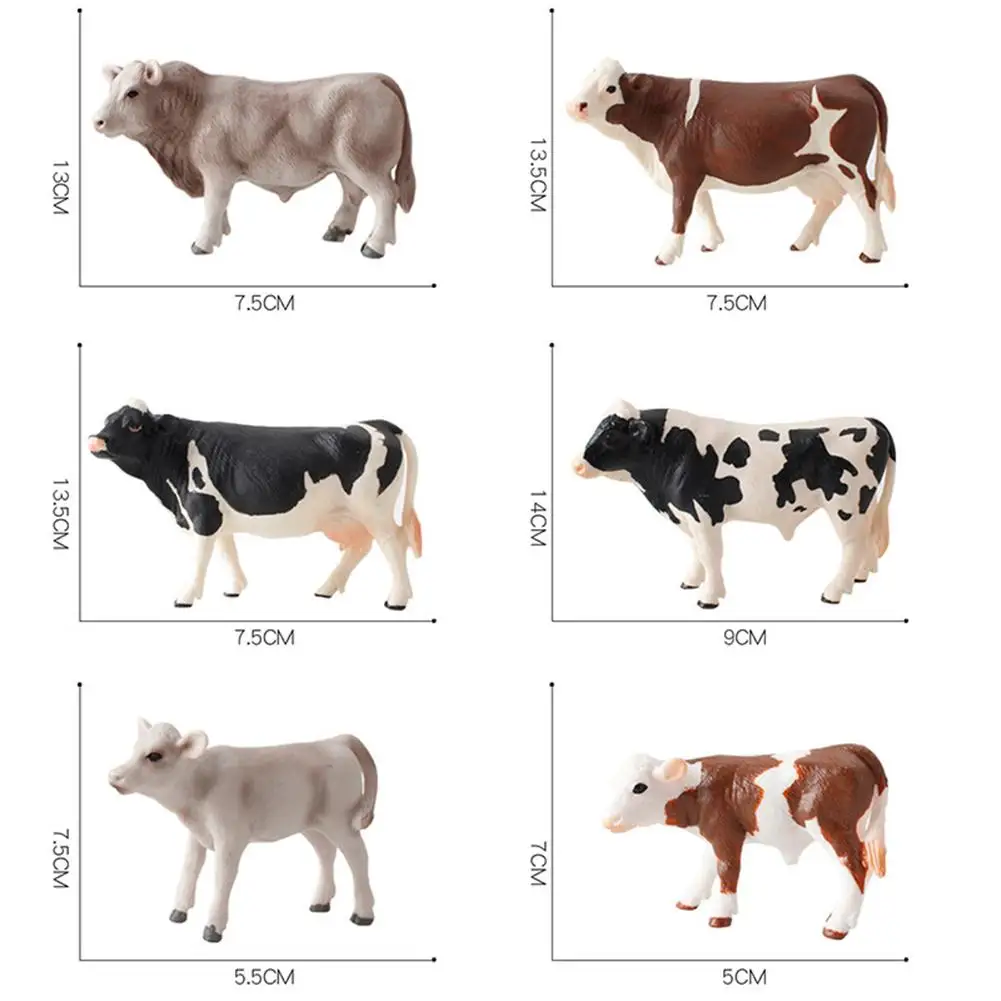

5.5inch Simulation Bull/Rhinoceros Figure Collectible Toys Solid Buffalo Animal Action Figures Kids Movable Toy