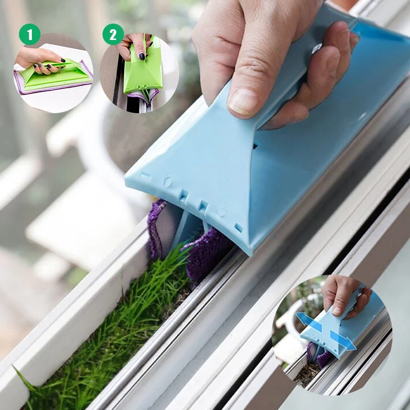 

Magic Brush for Cleaning Windows Wipe Glass Groove Cleaning Brush Washing Windows Sill Gap Track Brush Cleaning Tools