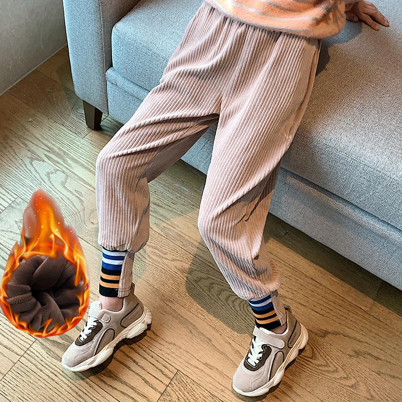 

Winter Pants for Girls Corduroy Pants 2022 Fleece Thick Warm Teen Kids Sport Pants School Children Trousers 10 12 13 14 Y