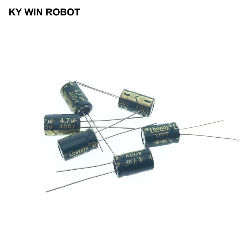 20 шт электролитические конденсаторы 4,7 мкФ 400V 8x12mm 105C радиальные высокочастотные низкое сопротивление электролитический конденсатор