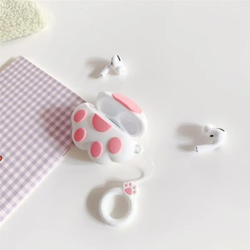 Милый кошачий лап беспроводной защитный чехол для наушников Apple AirPods Pro 3