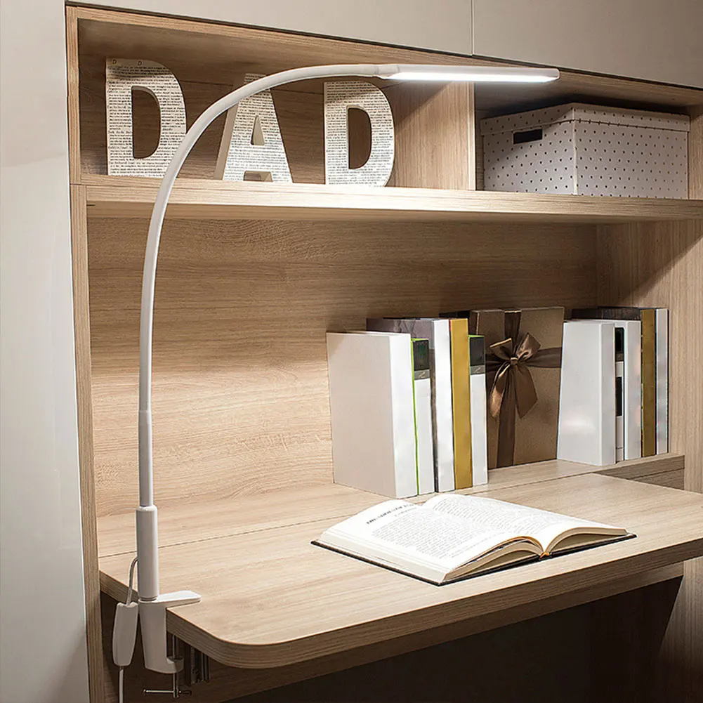 

64pcs LED Office Table Lamp Adjustable Bedroom Bedside Indoor Lighting Study Reading Home Clip On Eye Caring Dormitory Bendable