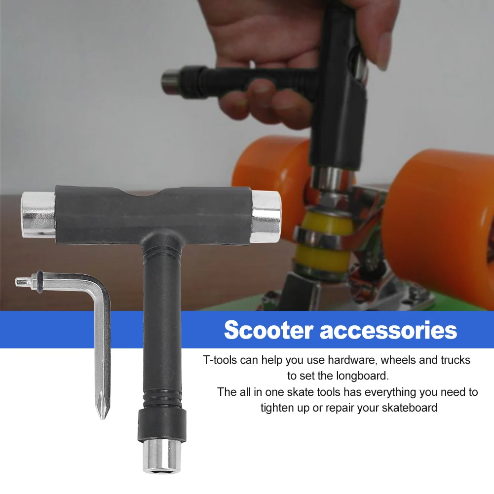 

All-in-one Screwdriver Socket Universal Nylon Multifunction For Mounting Hardware Professional Skateboard Tools Home T Shaped