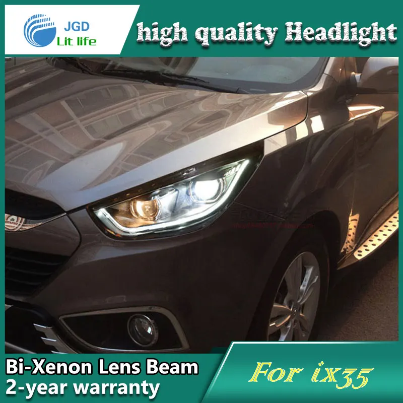 Автомобильный Стильный чехол с головкой для Hyundai IX35 2010 2013 фары светодиодный DRL