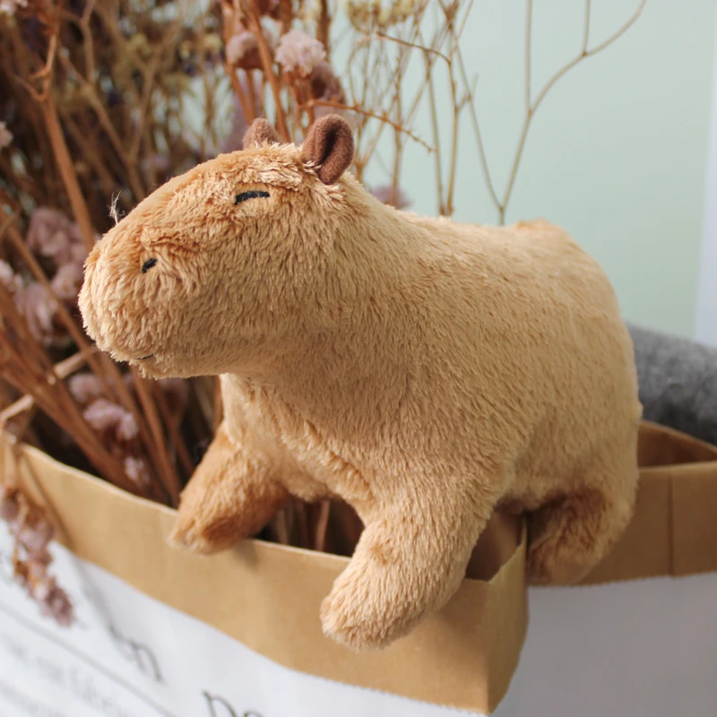 

Boneco de pelúcia capybar, brinquedo infantil de pelúcia macia para crianças, presente de natal
