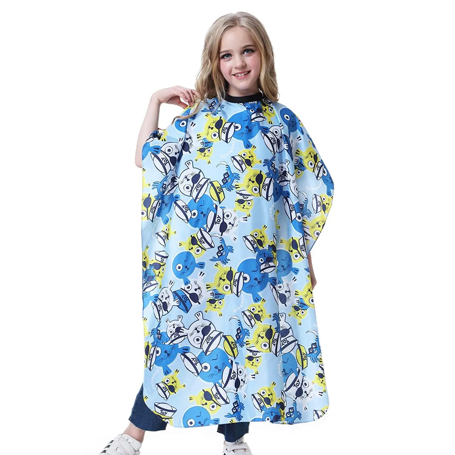

Hair Salon Barber Special Children's Haircut Cape Water Repellent Non-Stick Hair Cartoon Baby Home Haircut Tool Shawl Apron