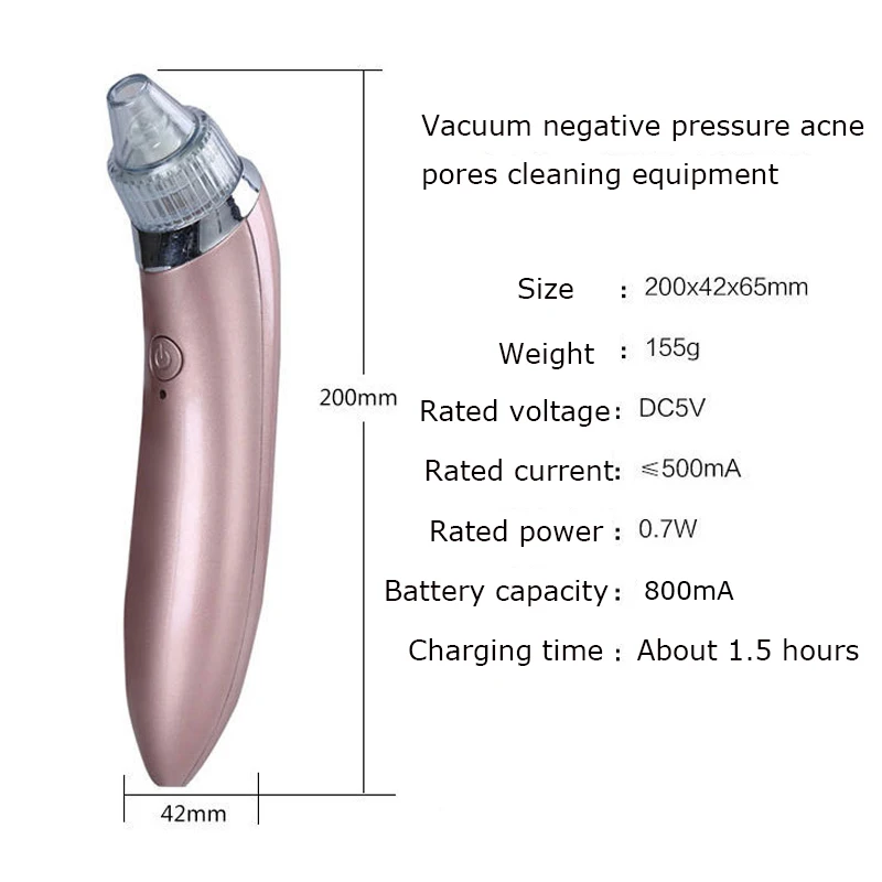 Электрический Всасывающий Черный инструмент Raiuleko домашний очиститель пор для