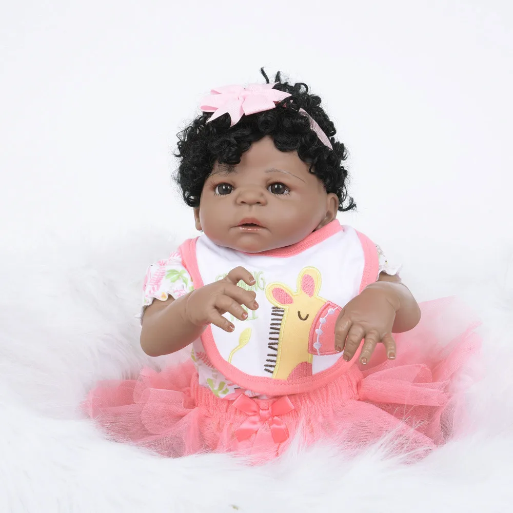 HIINST черные куклы с одеждой соска и бутылочка для кормления милые вьющиеся волосы