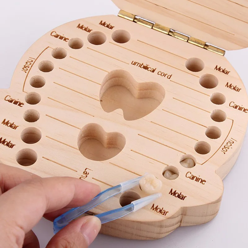 Лидер продаж детский молочный зуб деревянный ящик для хранения - Цена: 341,95 - 654,82 руб.