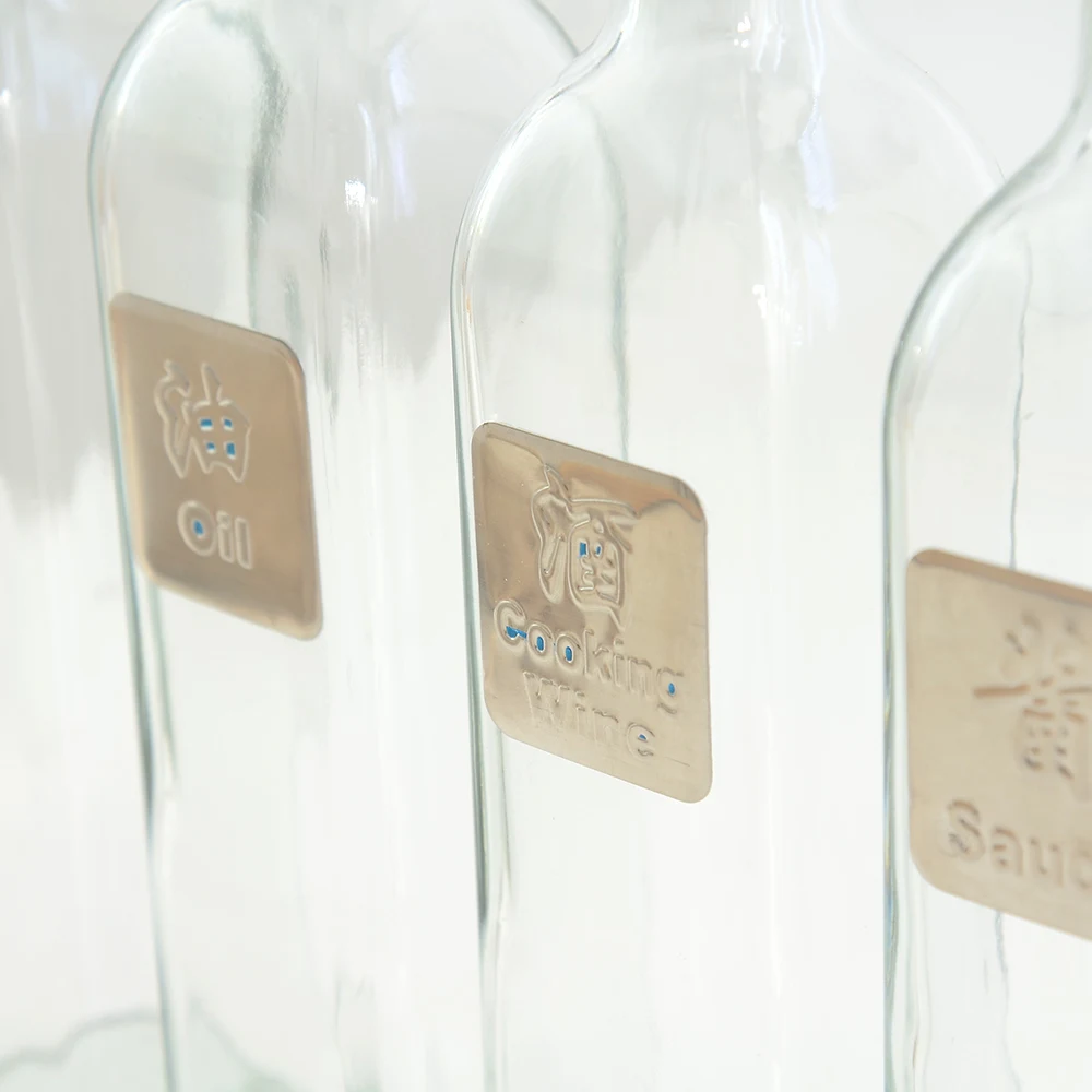 Damask Kitchen Sauce Oil Bottle Dispenser 500ml Glass Storage For Vinegar Cooking Wine Accessories |