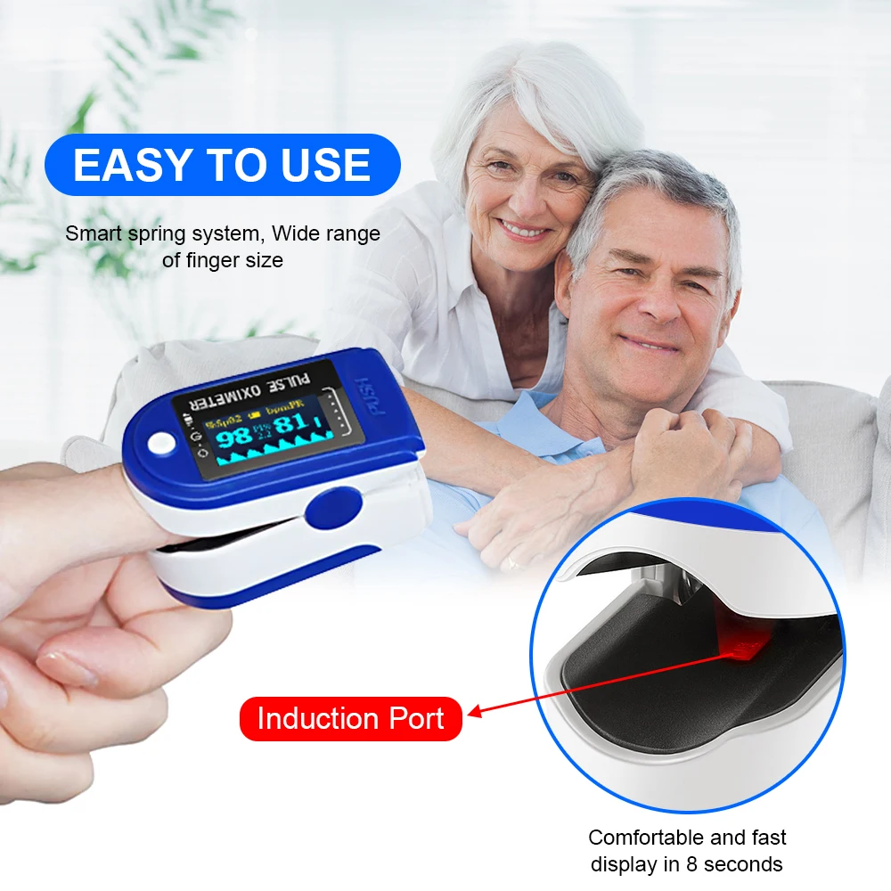 OLED Blood Oxygen Heart Rate Health Diagnostic Monitor Tool Medical Household Digital Fingertip Pulse Oximeter Medical detector