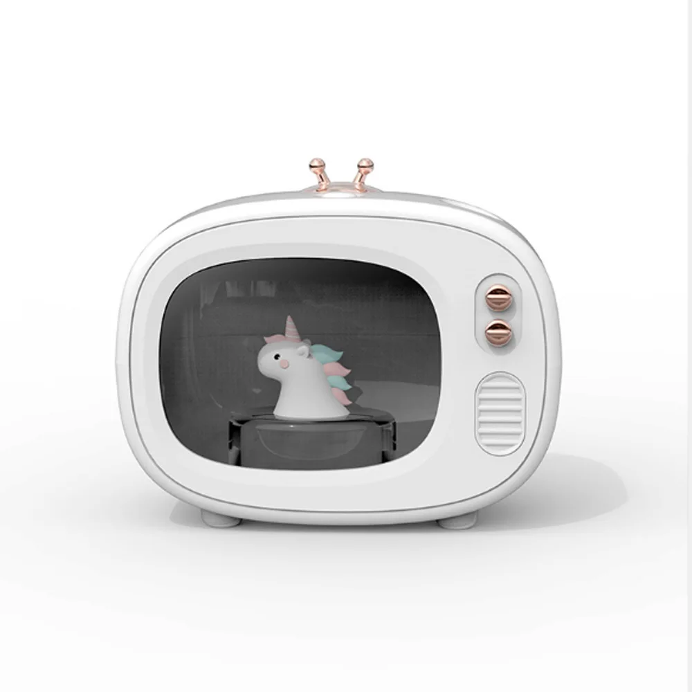 

Portable 400ml Humidifier Wireless Adroable TV Humidifier Aroma Diffuser USB Ultrasonic Air Humidificador with Atmosphere Lamp