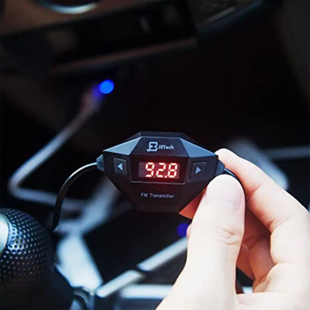 

Wireless Fm Transmitter Radio Car Kit For Smart Phones With Plug Charger Tablets And 3.5Mm Bundle Car Audio